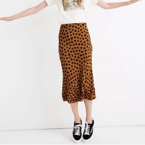 Madewell Midi Slip Skirt in Painted Spots